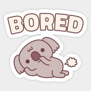 Cute Koala Bear Picking Nose Bored Funny Sticker